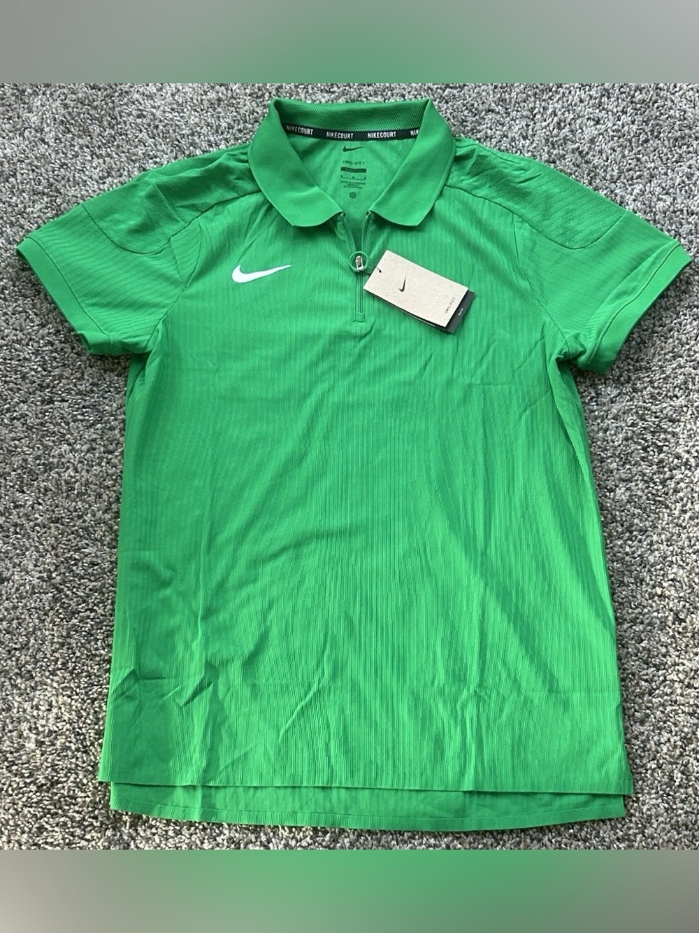 Nike Court Dri-FIT ADV Slam Tennis Polo Shirt Green Mens Size Large HQ0792-310
